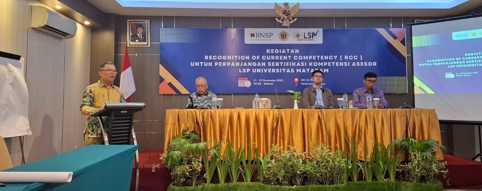 Para asesor Unram diminta komitmen menjaga kualitas asesmen dan pelayanan sertifikasi melalui RCC, Jumat (21/11). RCC LSP Unram perkuat kompetensi asesor sesuai standar BNSP.