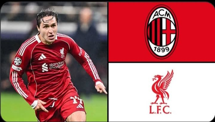 Federico Chiesa, striker Liverpool yang dikaitkan dengan AC Milan.