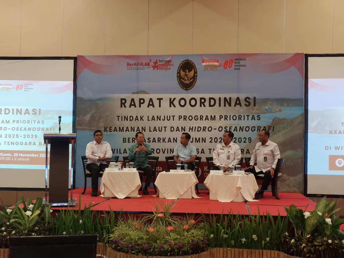 PERKUAT SINERGI: Suasana rakor tindak lanjut program prioritas keamanan laut dan hidro oseanografi berdasarkan RPJMN 2025-2029, Kamis (20/11).