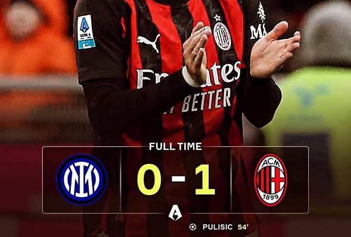 Skoar akhir Derby della Madonnina Inter Milan 0-1 AC Milan.