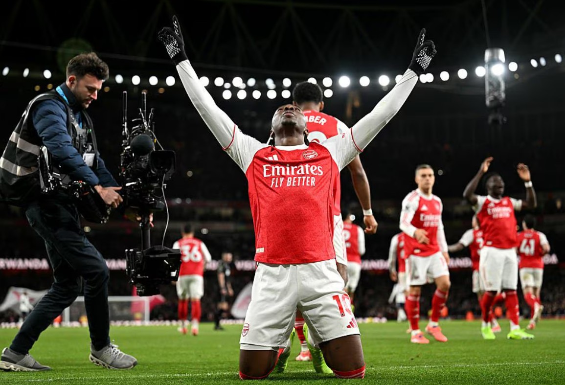 Eberechi Eze menjadi aktor kemenangan Arsenal atas Tottenham Hotspurs di Premier League.