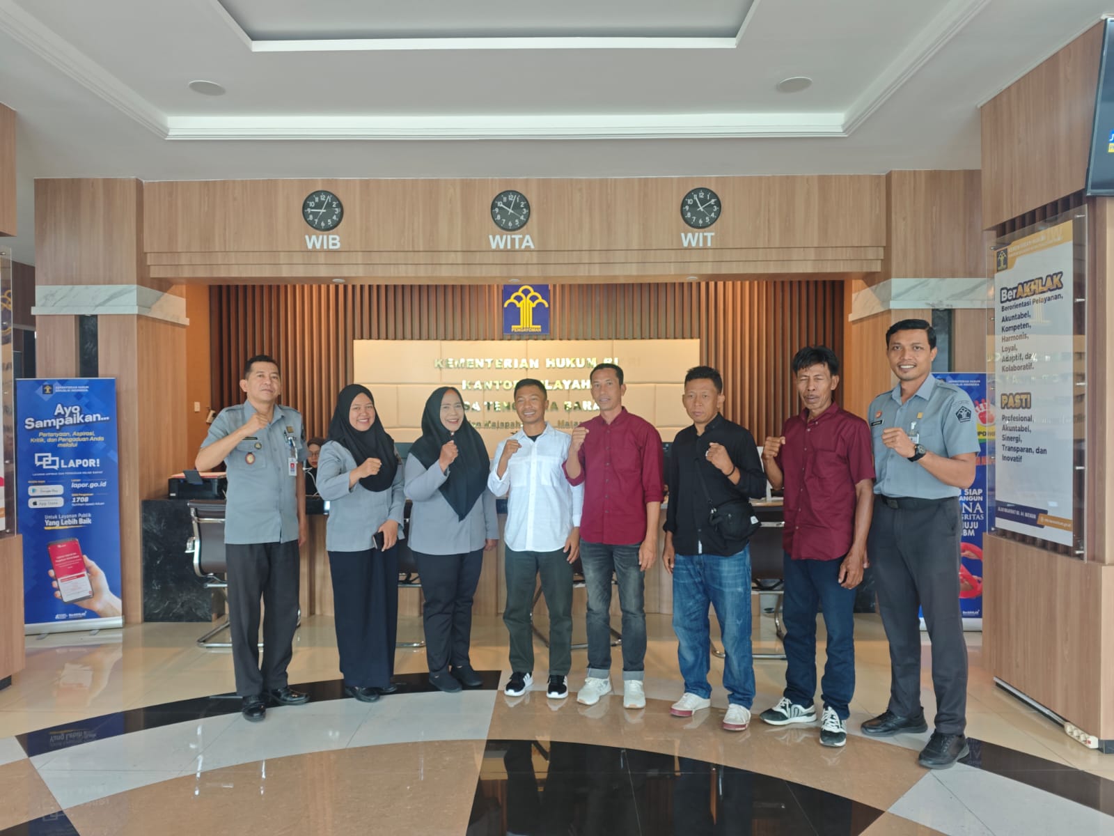 Kanwil Kemenkum NTB menerima kunjungan dari Pemerintah Desa Padolo, Kecamatan Palibelo, Kabupaten Bima dalam rangka koordinasi penguatan Pos Bantuan Hukum Desa (Posbankumdes), Senin (24/11).