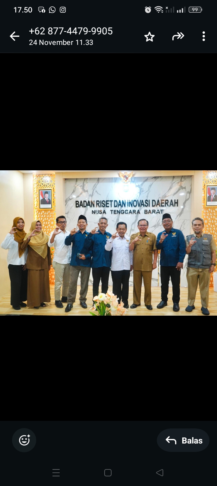 Tim Monitoring dan Evaluasi (Monev) Keterbukaan Informasi Publik (KIP) Tahun 2025 saat melakukan kunjungan ke BRIDA NTB, Senin (24/11).