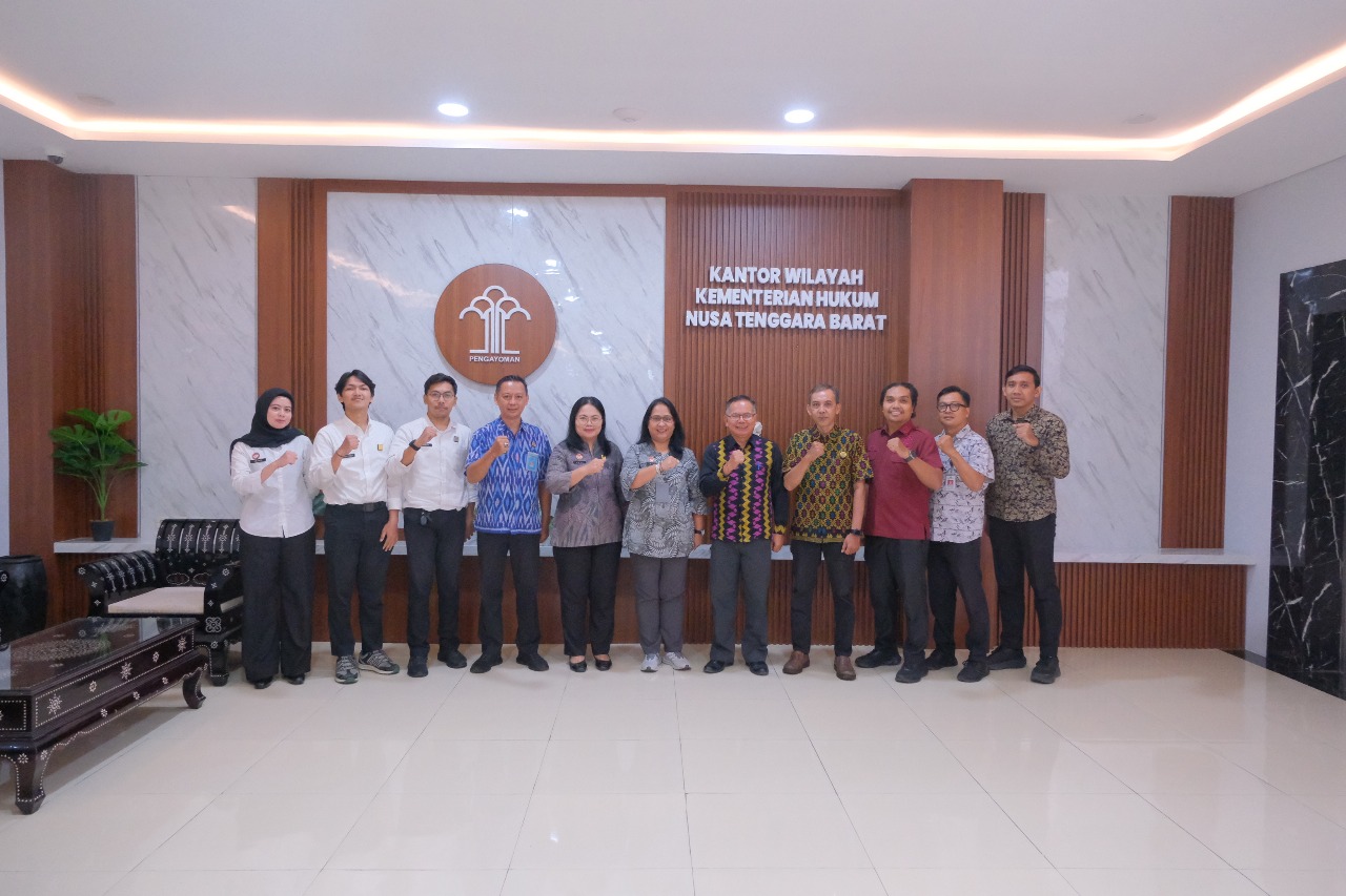 BRIDA NTB melakukan audiensi dengan Kantor Wilayah Kementerian Hukum (Kanwil Kemenkum) NTB pada Kamis (27/11)
