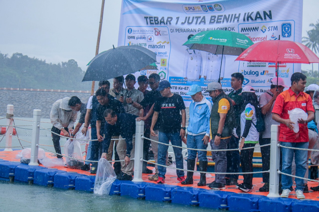 Gubernur Iqbal Tebar 1 Juta Benih Ikan: Transformasi Bendungan Meninting Menuju Ekowisata dan Ketahanan Pangan