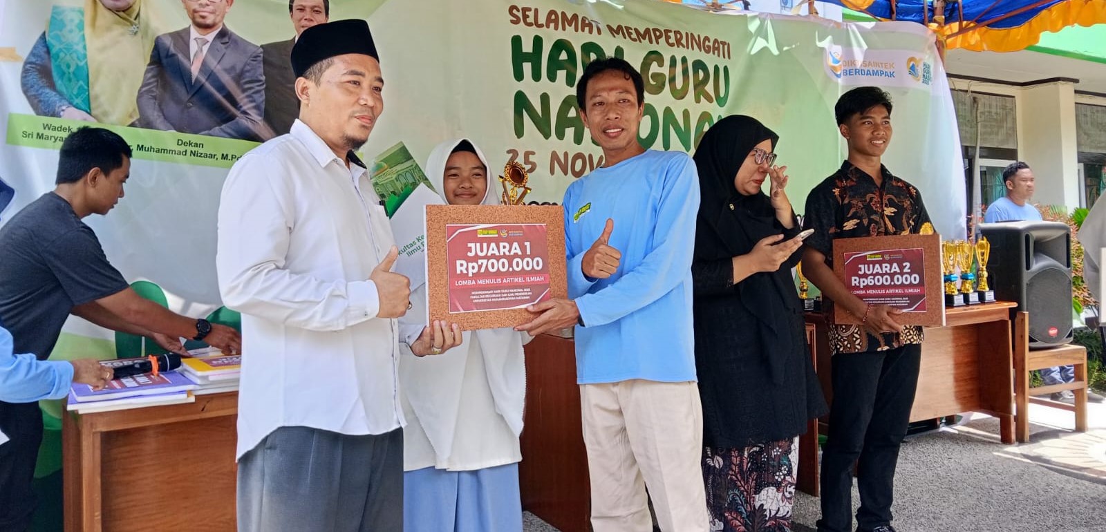 Siswa MA Nurul Jannah NWDI Ampenan meraih Juara 1 Lomba KTI yang diadakan UMMAT 2025.