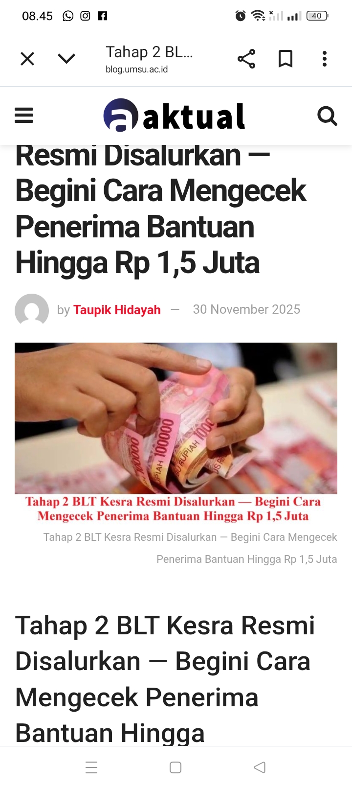 Penerima bantuan sembako reguler akan menerima total Rp1,5 juta yaitu Rp600.000 dari bantuan sembako Rp200 ribu per bulan selama tiga bulan dan Rp900 ribu dari BLT Kesra.