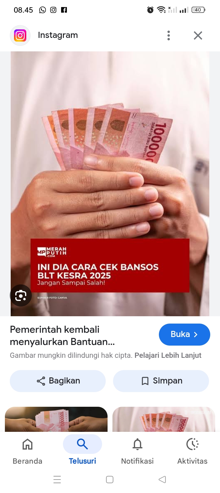 Cek BLT Kesra Cair Tahap Akhir melalui HP sekarang, karena masih ada 7 juta calon penerima yang belum disalurkan.