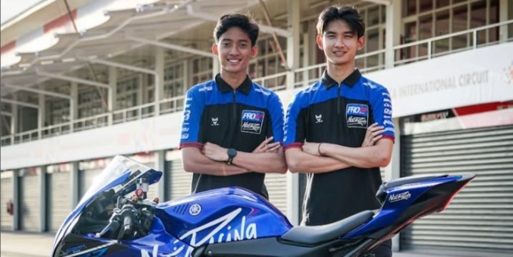 Arai Agaska Dibani Laksana (kiri) dipastikan tampil di ajang balap motor dunia WorldSPB 2026.