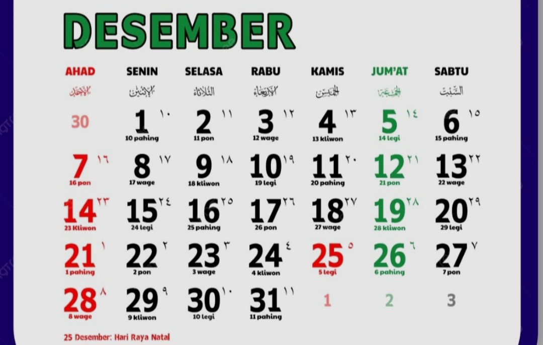 Jadwal Libur Nasional