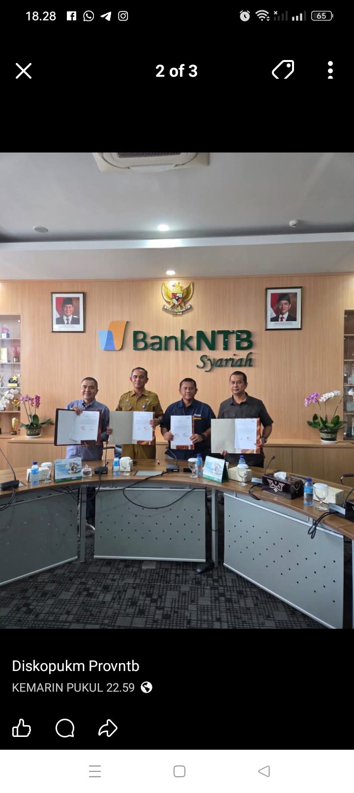 Diskop UKM NTB dan Bank NTB Syariah teken MoU strategis dukung percepatan operasional gerai Kopdes Merah Putih.