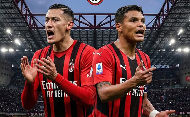 Jay Idzes dan Thiago Silva, dua bek yang dikaitkan dengan AC Milan.