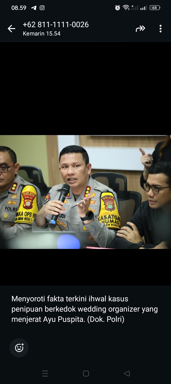 Polda Metro Jaya membuka posko pengaduan korban Wedding Organizer (WO) yang dikelola Ayu Puspita.
