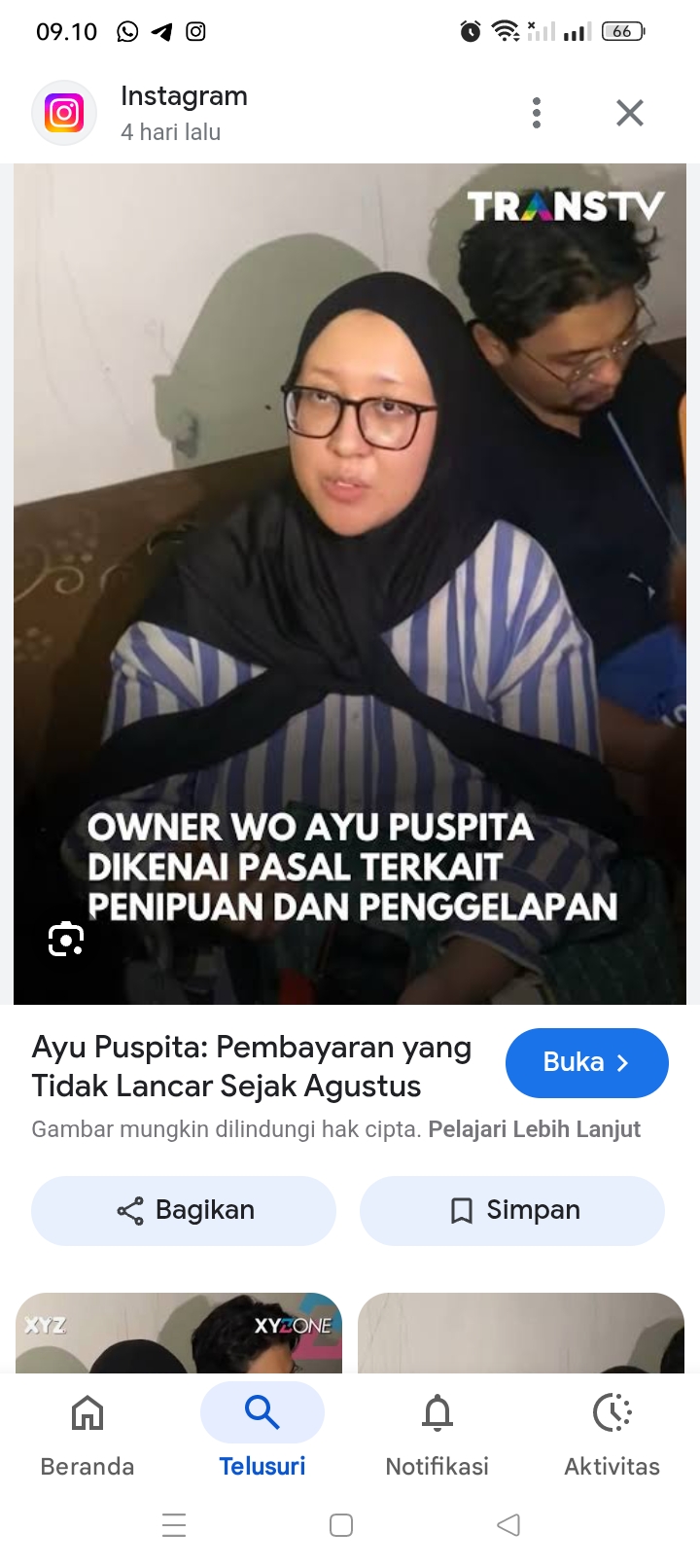 Owner Ayu Puspita ditetapkan sebagai tersangka kasus dugaan penipuan.