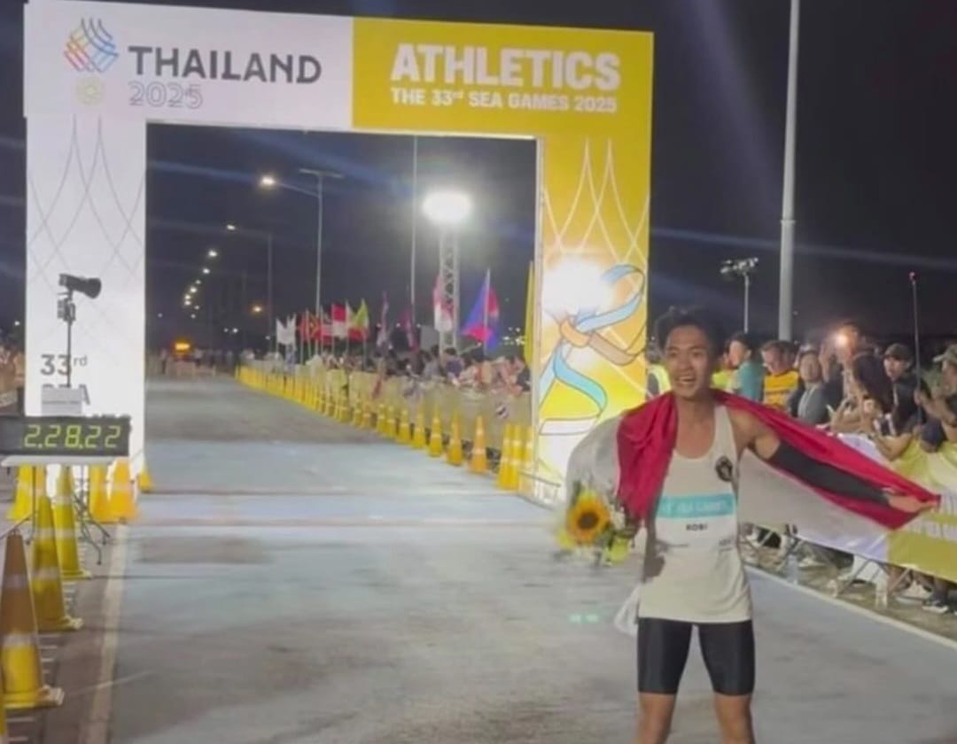 Robi Syianturi usai lomba lari maraton SEA Games 2025 Thailand, Minggu (14/12). (Instagram)