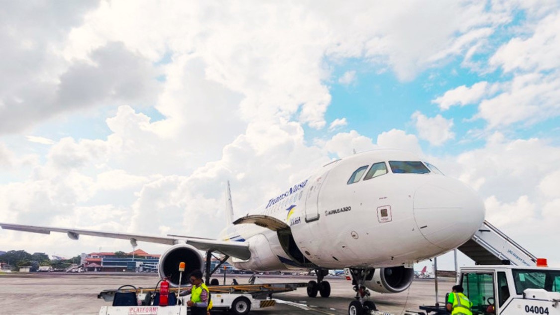 ILUSTRASI: TransNusa Airbus A320, salah satu pesawat milik maskapai TransNusa.