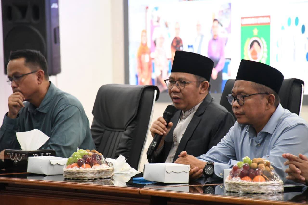 Bupati Najmul menyampaikan sambutan pada sosialisasi program penguatan literasi Bahasa Inggris