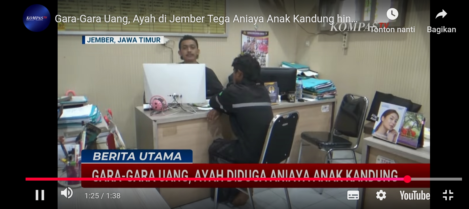 Sungguh tega, seorang ayah menganiaya putrinya yang berusia 4 tahun hingga babak belur.