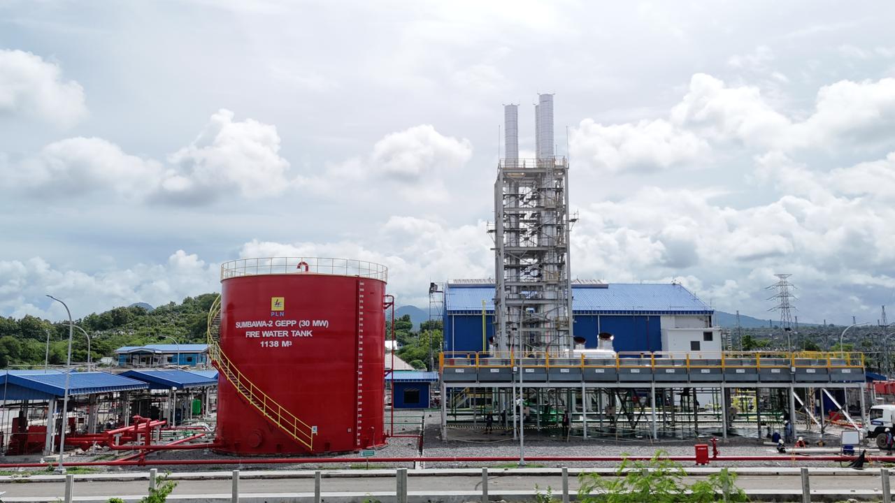 PLTMG Sumbawa 2 di  Desa Labuan Badas, Kabupaten Sumbawa.