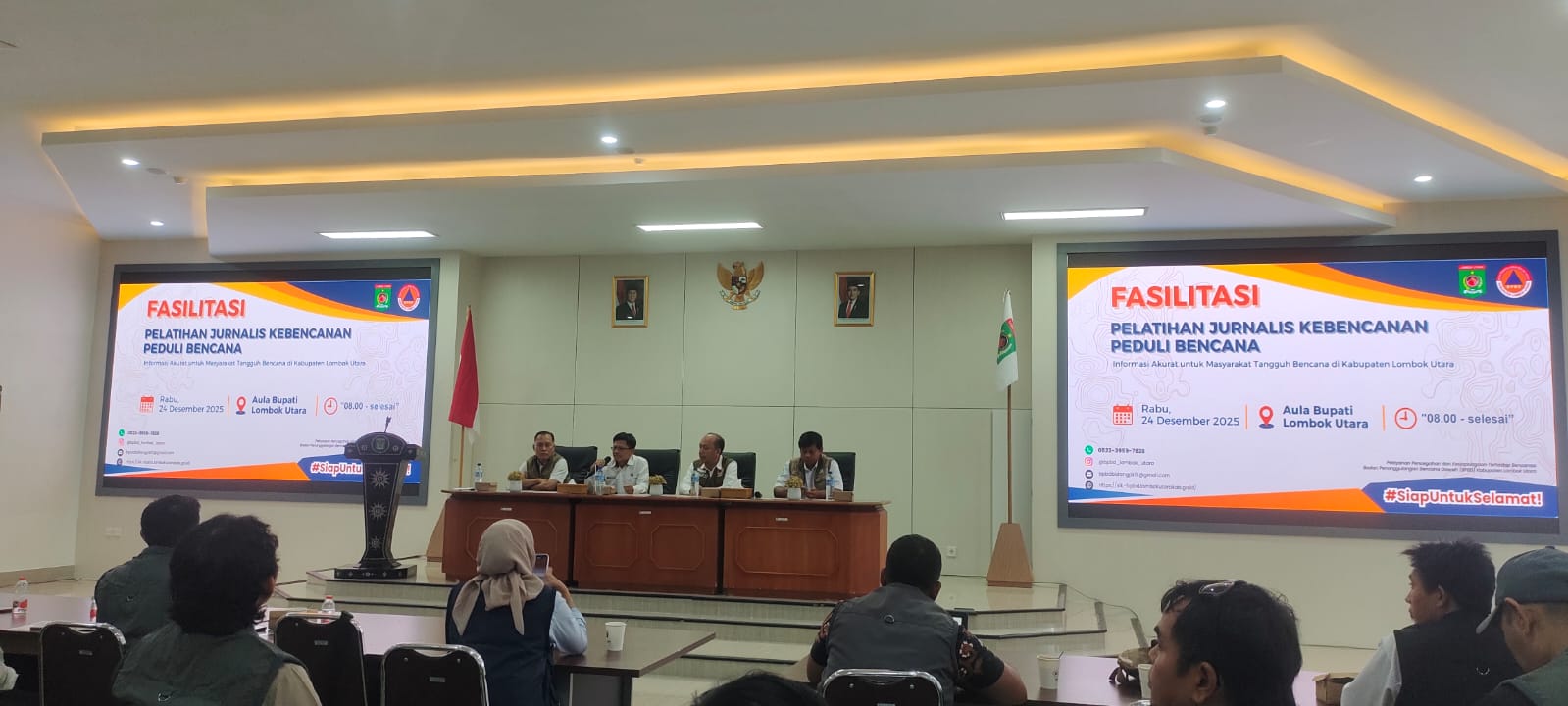 BPBD Lombok Utara Perkuat Kapasitas Jurnalis Lewat Pelatihan Kebencanaan
