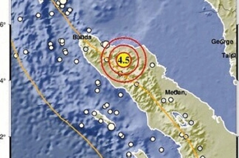 Gempa Bener Meriah hari ini. (Dok BMKG)