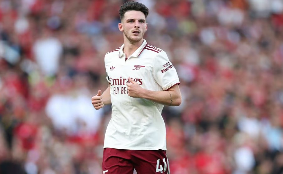 Declan Rice menjadi salah satu pemain Arsenal yang tidak bisa tampil kontra Bournemouth.