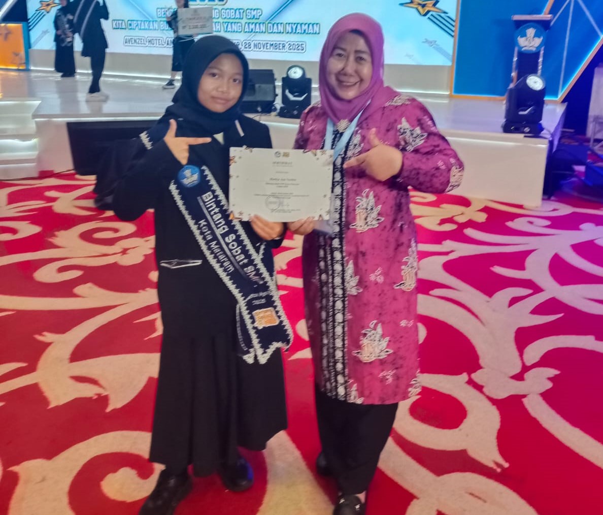 Siswa SMPN 8 Mataram Maritza Ayu Nashita mewakili NTB pada ajang Bintang Sobat SMP 2025 tingkat nasional.