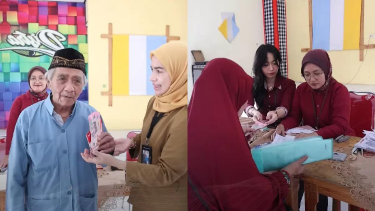 Ilustrasi: penyaluran bantuan sosial (bansos) kepada para penerima manfaat atau KPM.