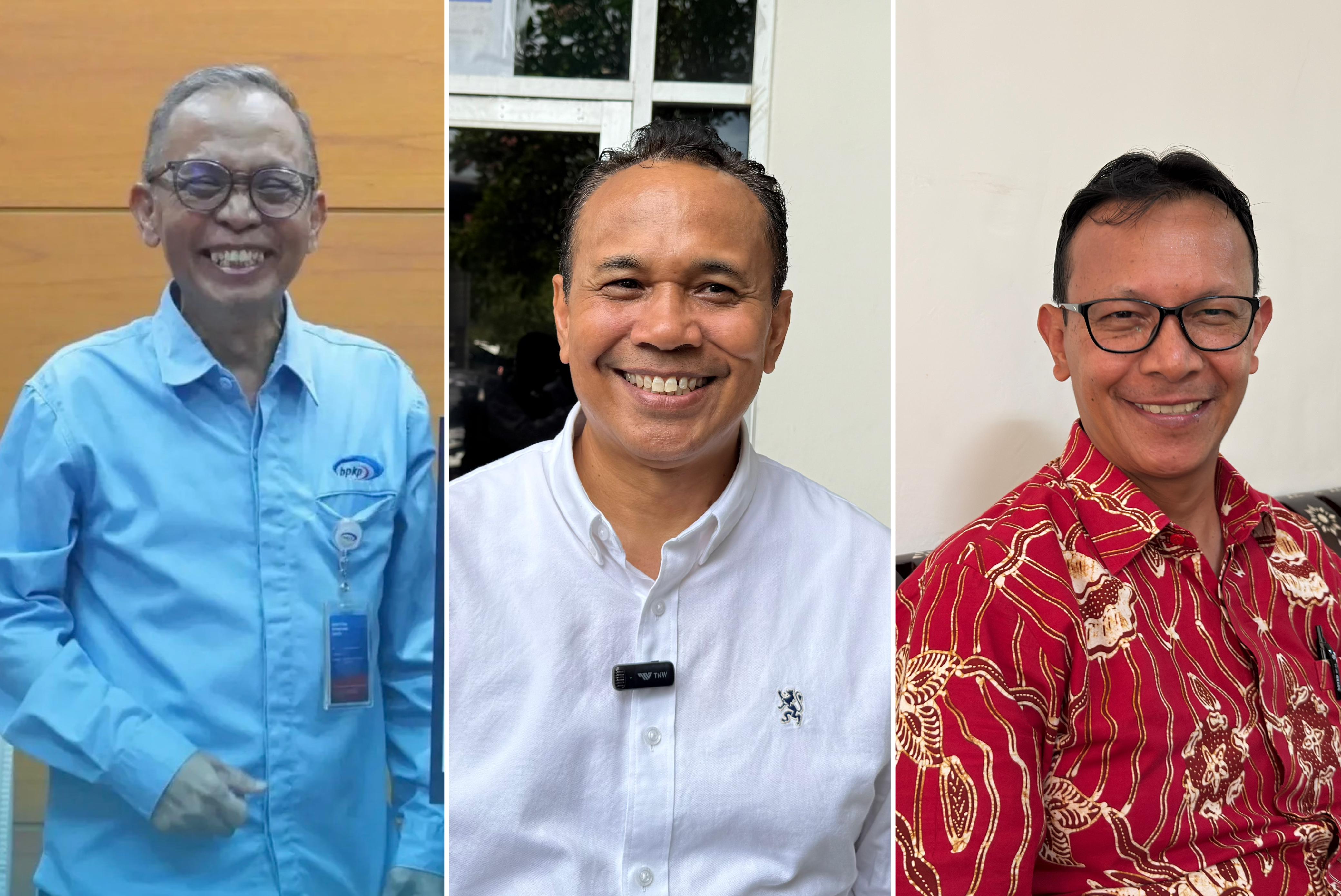 Dari kiri; Abul Chair, Ahsanul Khalik, dan Ahmad Saufi