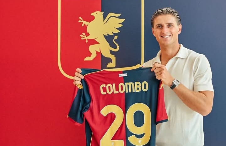 Lorenzo Colombo, striker AC Milan yang dipinjamkan ke Genoa, dan kini dia mencetak gol saat menghadapi Rossoneri.