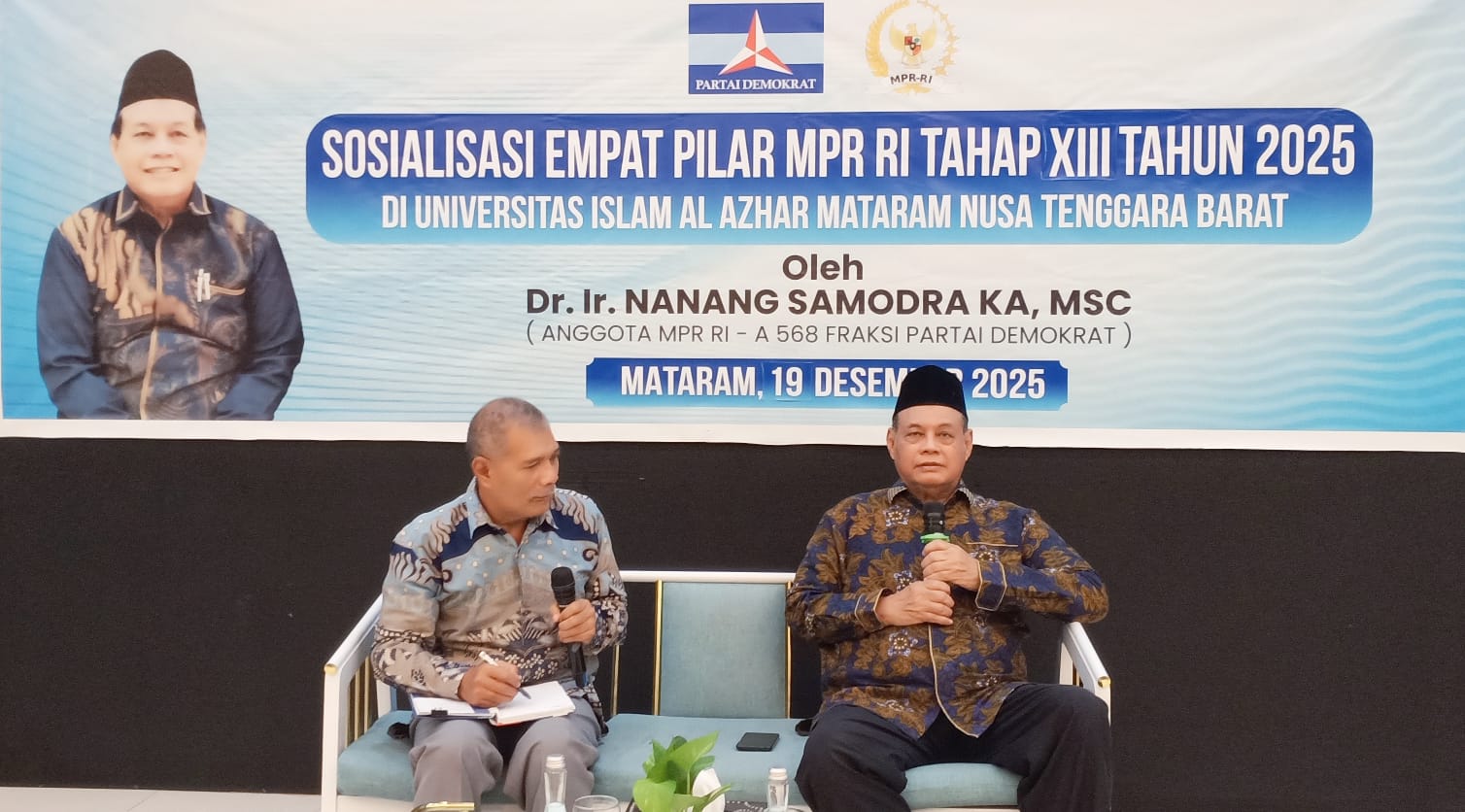 Anggota MPR RI Dr H Nanang Samodra mengadakan Sosialisasi 4 Pilar MPR RI Tahap XIII Keanekaragaman Bangsa Indonesia, Jumat 19 Desember 2025.