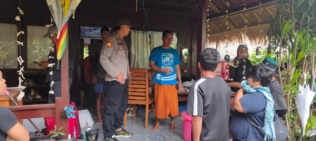 Rumah kontrakan tempat ditemukan korban meninggal dunia di Gili Air