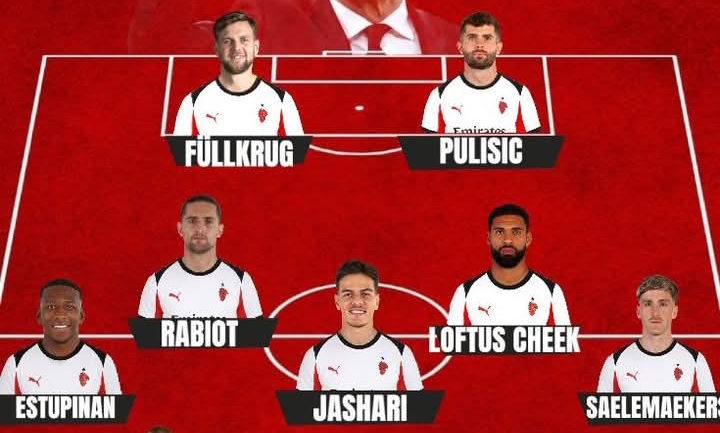 Gambaran lini tengah dan lini depan AC Milan dengan sejumlah rotasi, untuk laga kontra Fiorentina.