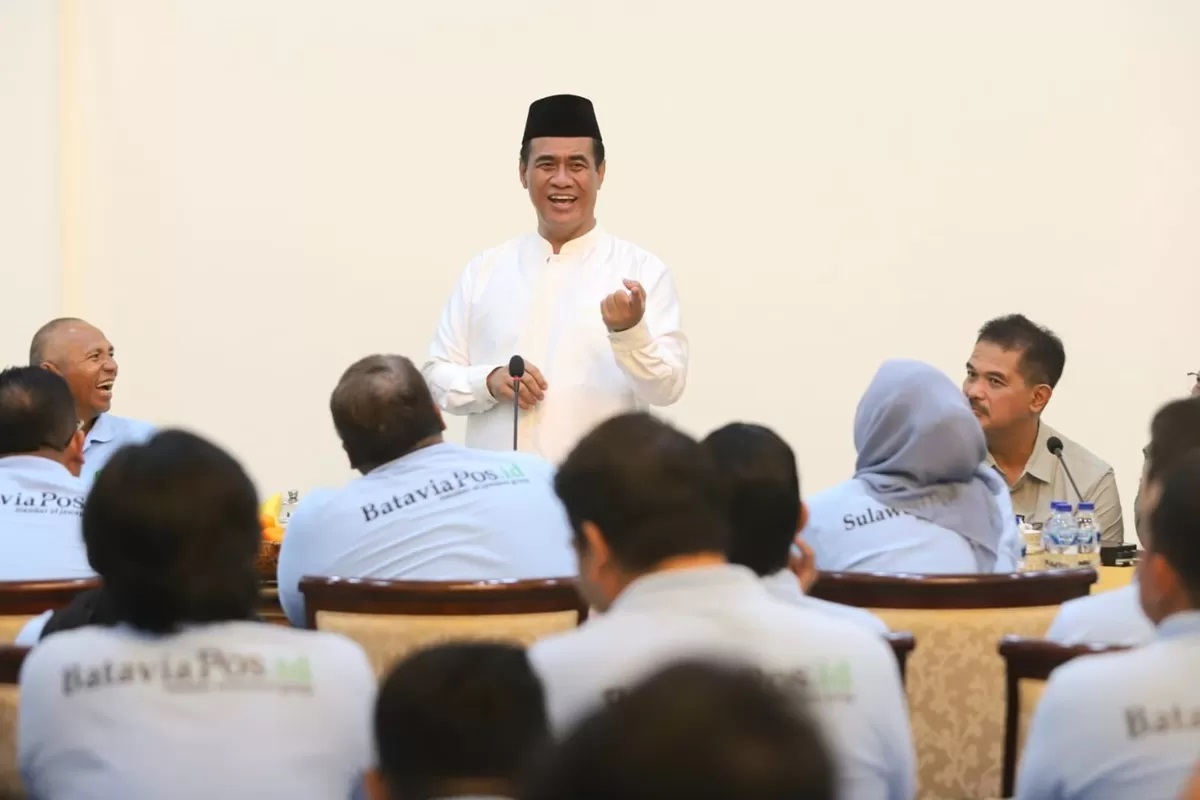 Menteri Pertanian Andi Amran Sulaiman membocorkan jurusnya membawa Indonesia mencapai swasembada pangan pada 2025 di Jakarta, Minggu (11/1). (Dery Ridwansah/JawaPos.com)