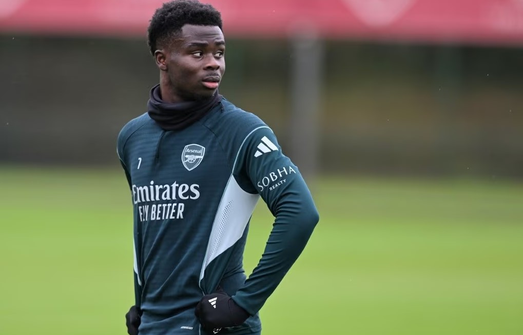 Manajer Arsenal Mikel Arteta puji ketangguhan Bukayo Saka.