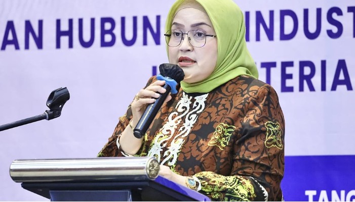 Dirjen Pembinaan Hubungan Industrial dan Jamsos Tenaga Kerja Kemnaker Indah Anggoro Putri