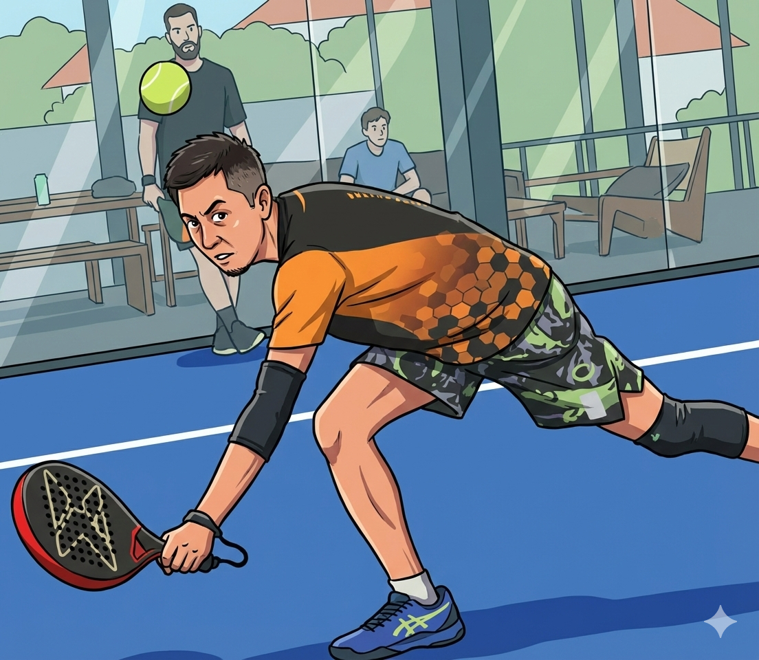 Ilustrasi bermain padel