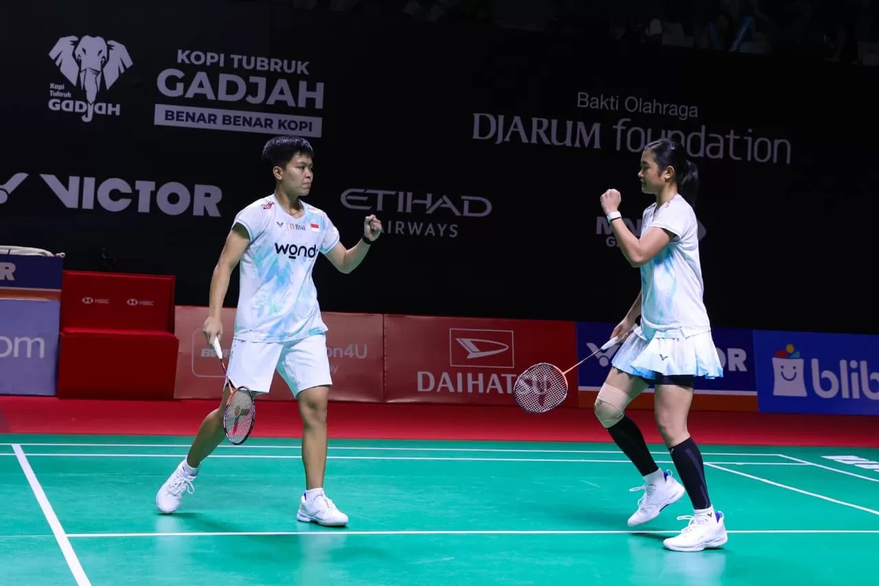 Siti Fadia Silva Ramadhanti/Amallia Cahaya Pratiwi sukses melewati babak pertama Indonesia Masters 2026 sebagai pasangan baru. (Dok. PBSI)