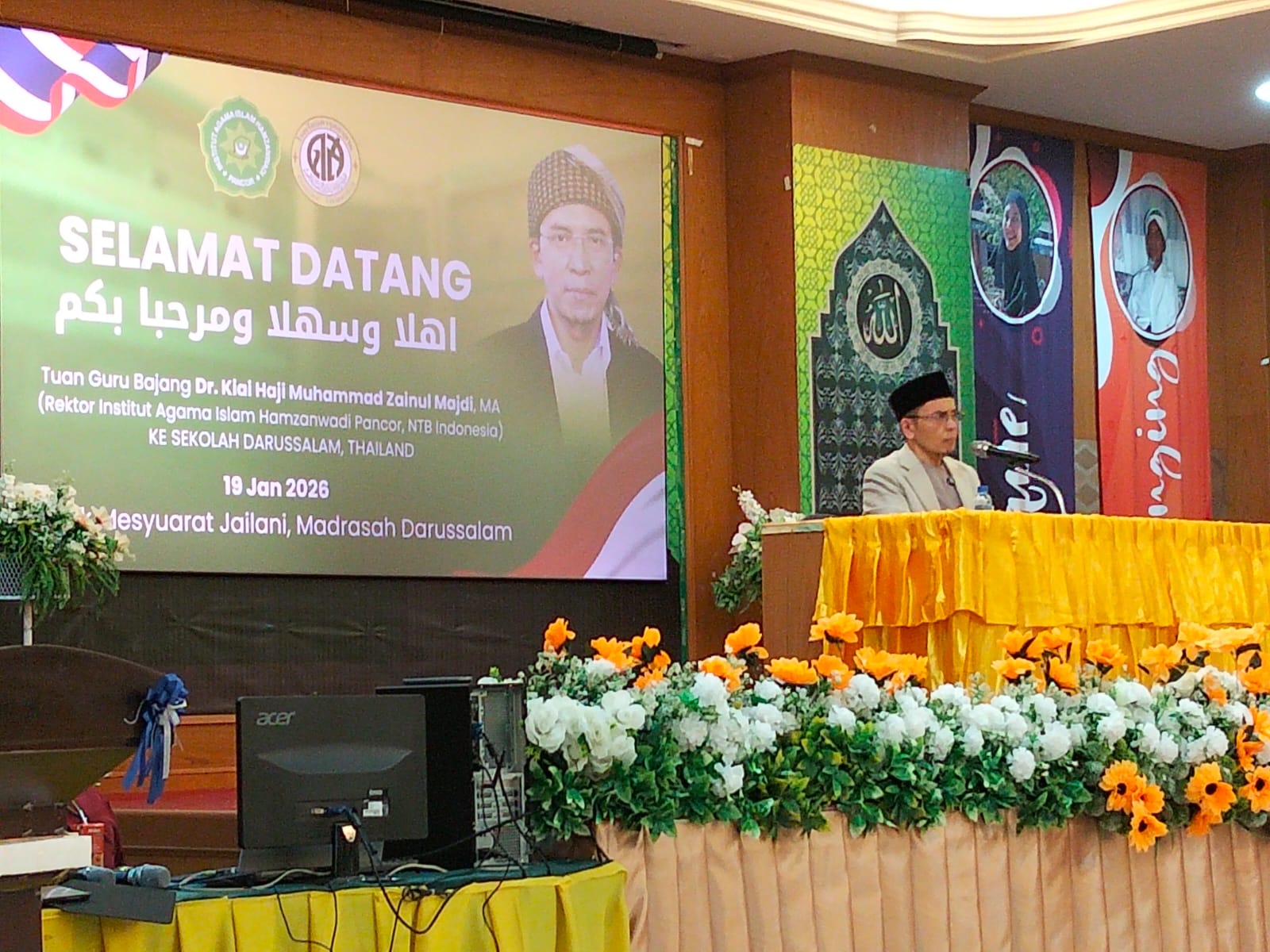TGB Muhammad Zainul Majdi saat mengisi kajian keislaman di Thailand