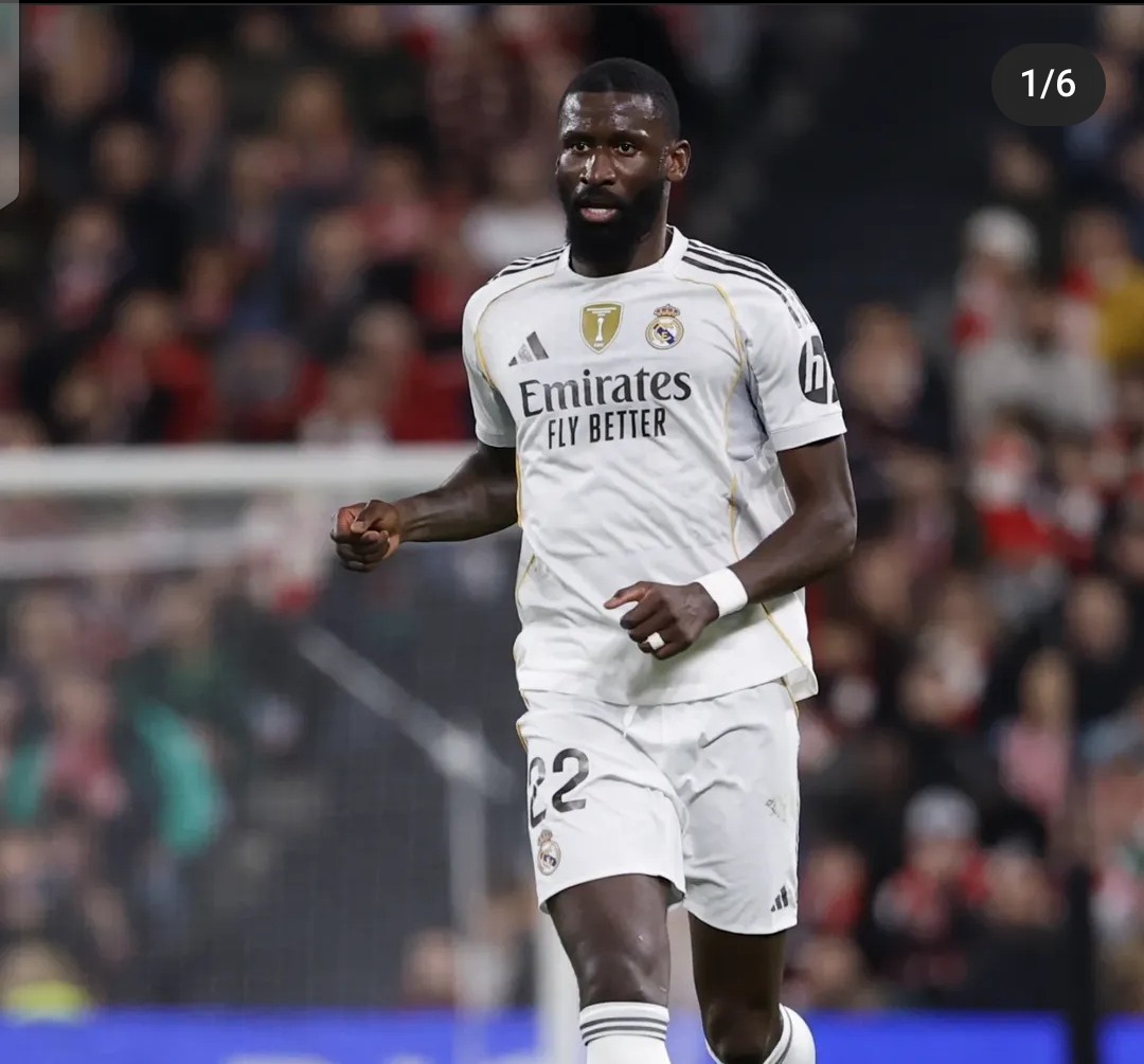 Bek Real Madrid Rudiger berpotensi tidak bisa tampil lawan AS Monaco di Liga Champion, pekan ini. 