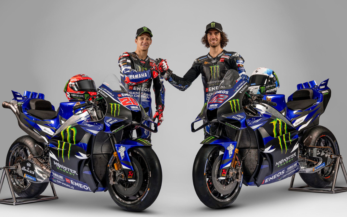 Yamaha resmi meluncurkan livery YZR-M1 2026 di Jakarta, menandai era mesin V4 bersama Quartararo dan Rins di MotoGP.