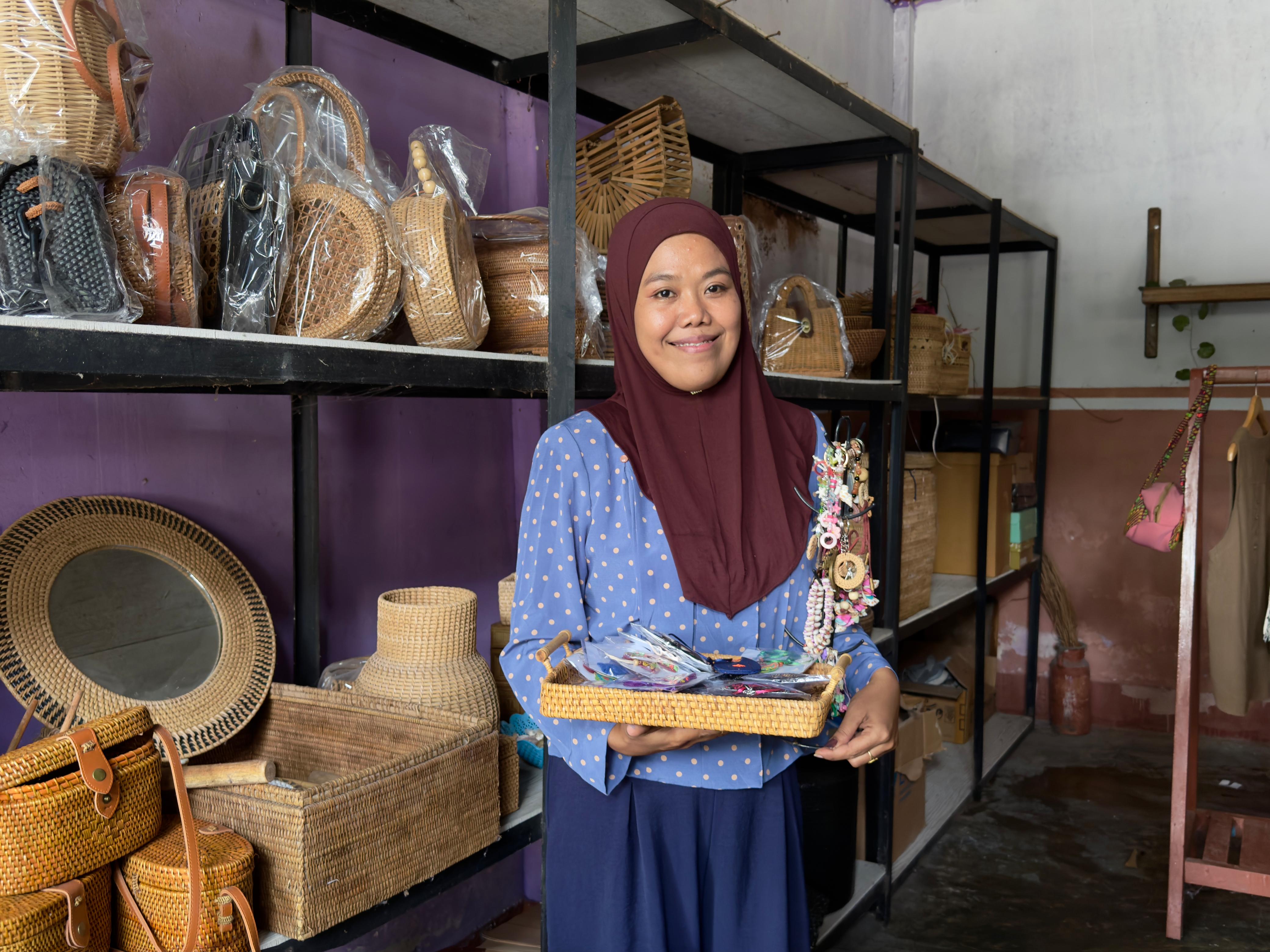 Baiq Andrea, pendiri Baiq Local Corner saat ditemui di kediamannya di Beleka, Praya Timur, Lombok Tengah, Kamis (22/1).