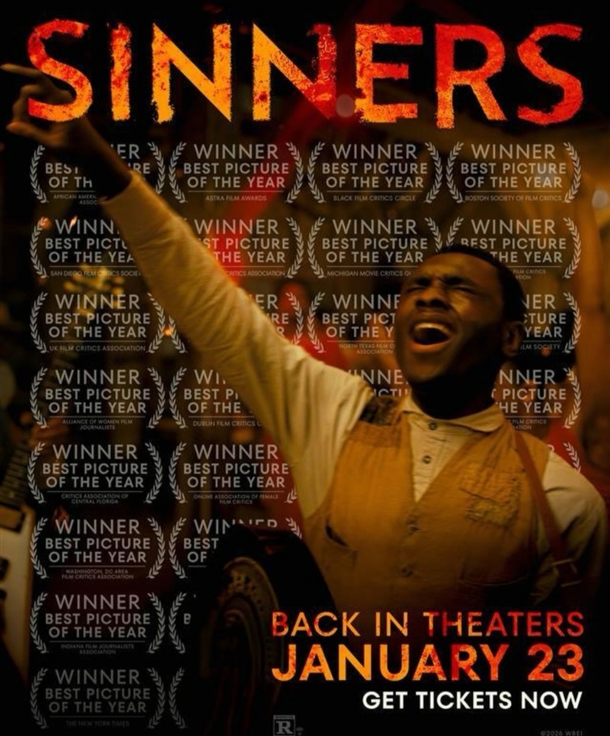 Film Sinners mencetak sejarah dengan masuk dalam nominasi terbanyak untuk Oscar 2026. (FOTO: IG SINNERSMOVIE)