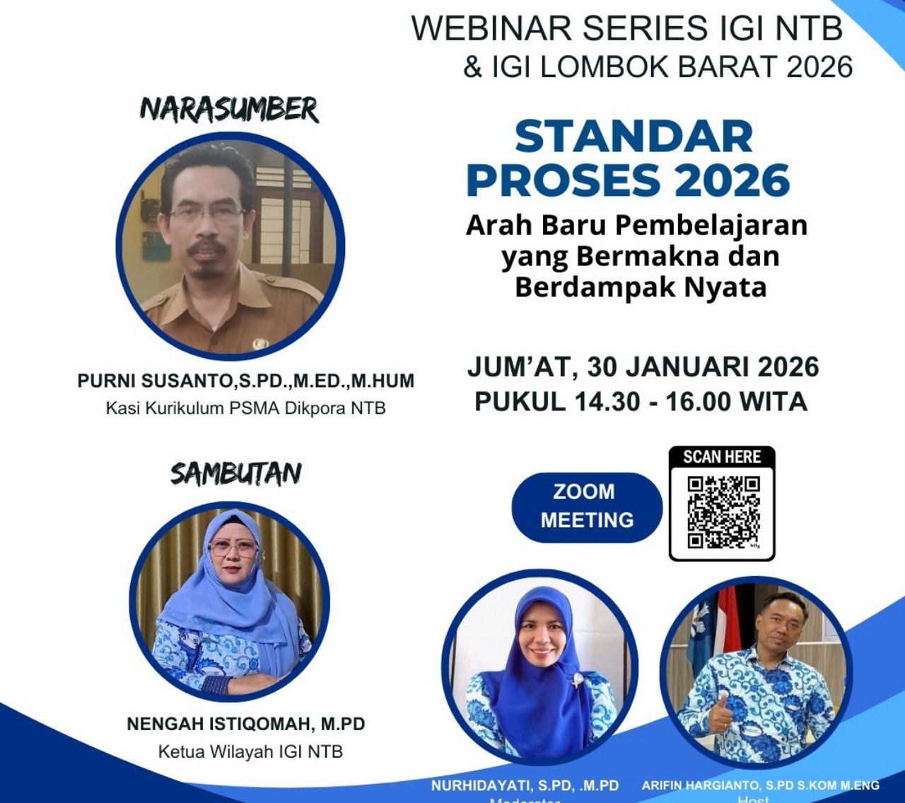 IGI Provinsi NTB berkolaborasi dengan IGI Kabupaten Lombok Barat menggelar Webinar Series IGI NTB 2026 pada Jumat (30/01/2026).