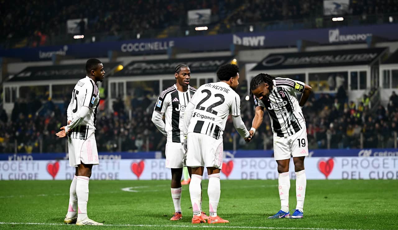 Selebrasi pemain Juventus usai mencetak gol ke gawang Parma dalam lanjutan Serie A di pekan ke 23. (FOTO: JUVENTUS)