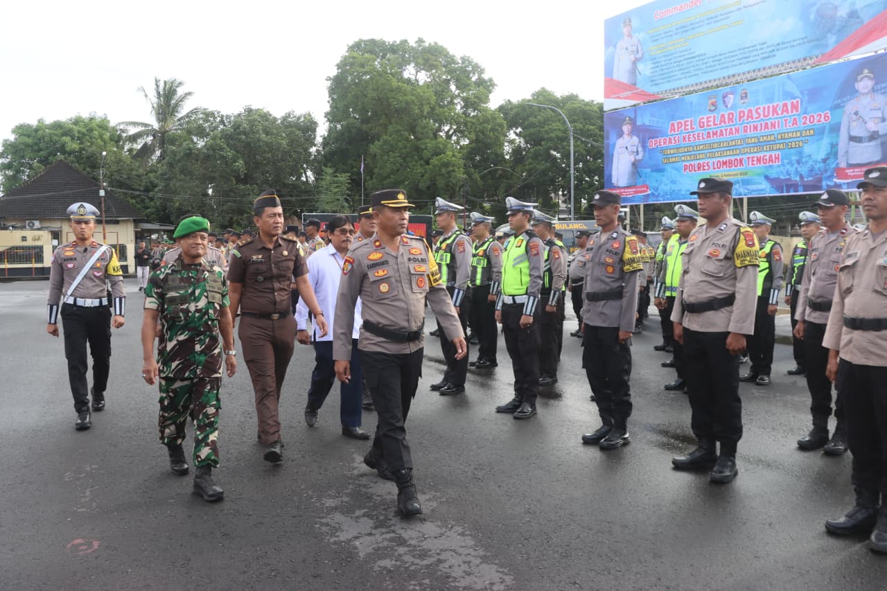 Polres Lombok Tengah gelar Operasi Keselamatan Rinjani 2026 menjelang persiapan Idul Fitri