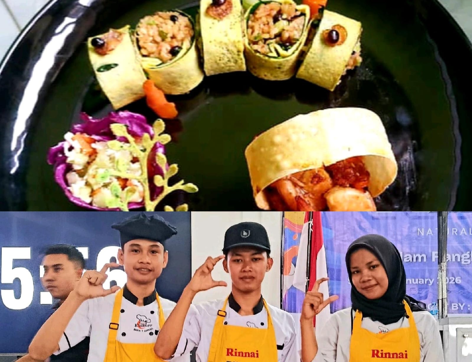 JUARA: Inilah menu Nasi Goreng Lebui kreasi tiga siswa SMKN 1 Gerung yang juara 1 Lomba masak Universitas Bumi Gora 2026.