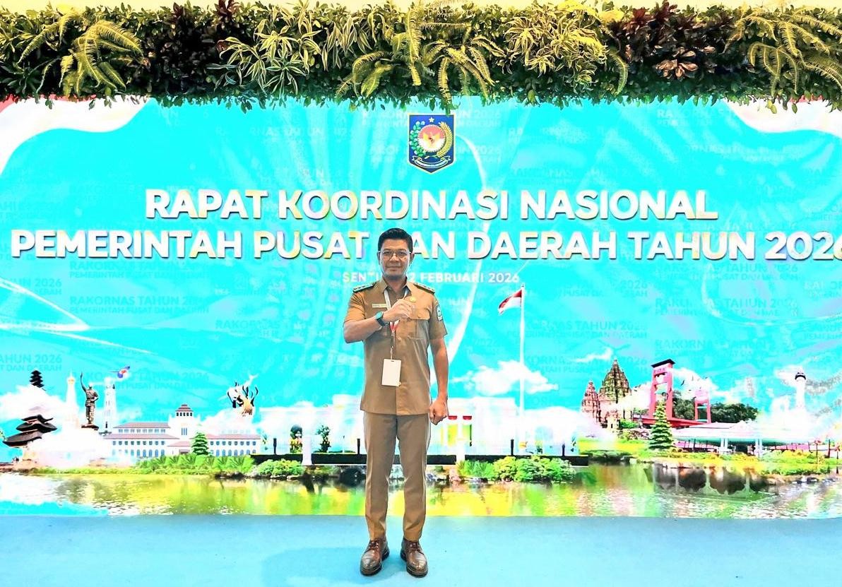 Bupati Dompu Bambang Firdaus saat menghadiri Rakornas di Bogor, Senin (2/2).