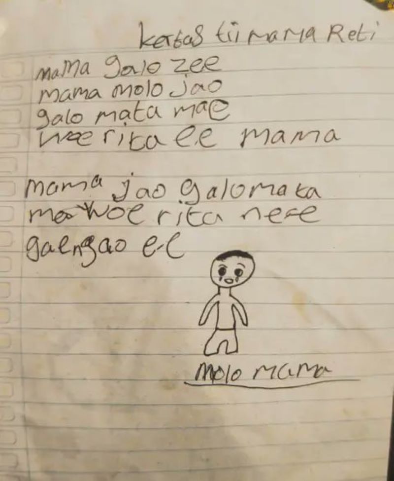 Surat YBS, seorang anak laki-laki berusia 10 tahun dan siswa kelas IV SD yang diduga mengakhiri hidupnya karena kemiskinan ekstrem yang dialami keluarganya.