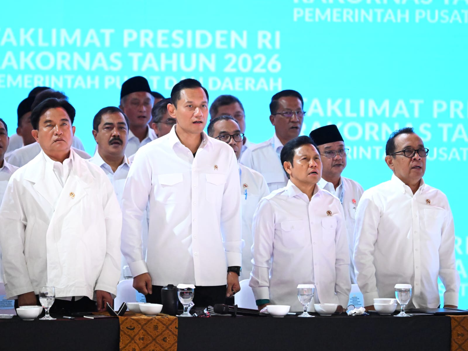 Menkoinfo Agus Harimurti Yudhoyono saat menghadiri Rakornas Pemerintah Pusat dan Daerah 2026 di Sentul, Jawa Barat (foto: Humas Kemenkoinfra)